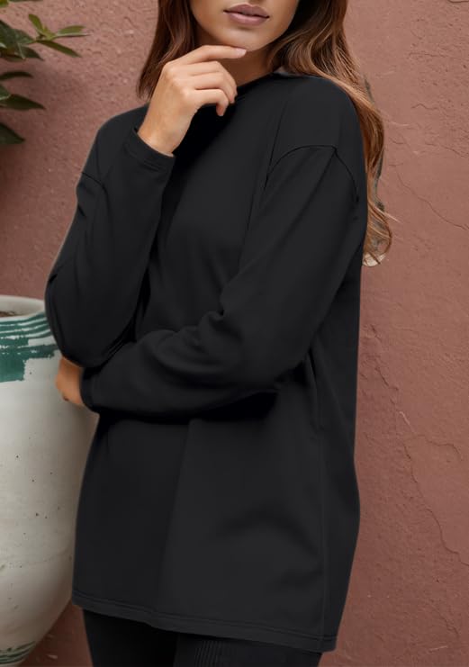 Women's Oversized Crew Neck Long Sleeve Baggy Top