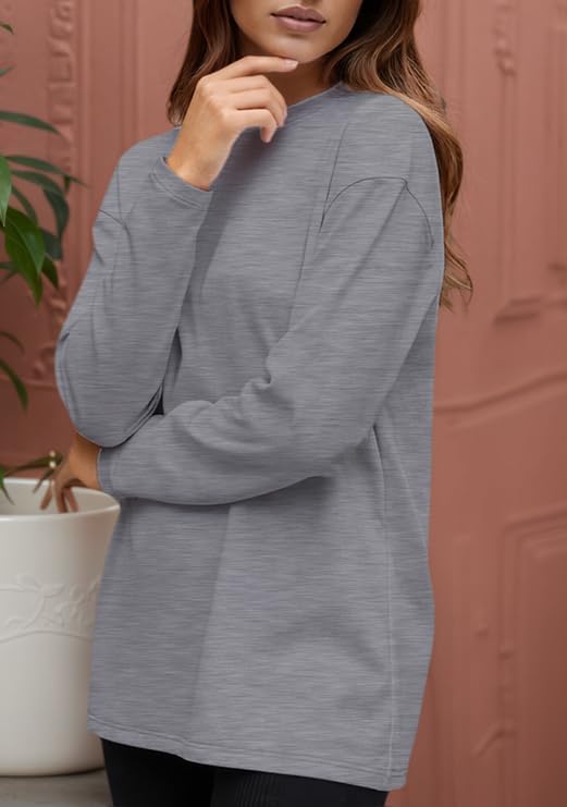 Women's Oversized Crew Neck Long Sleeve Baggy Top