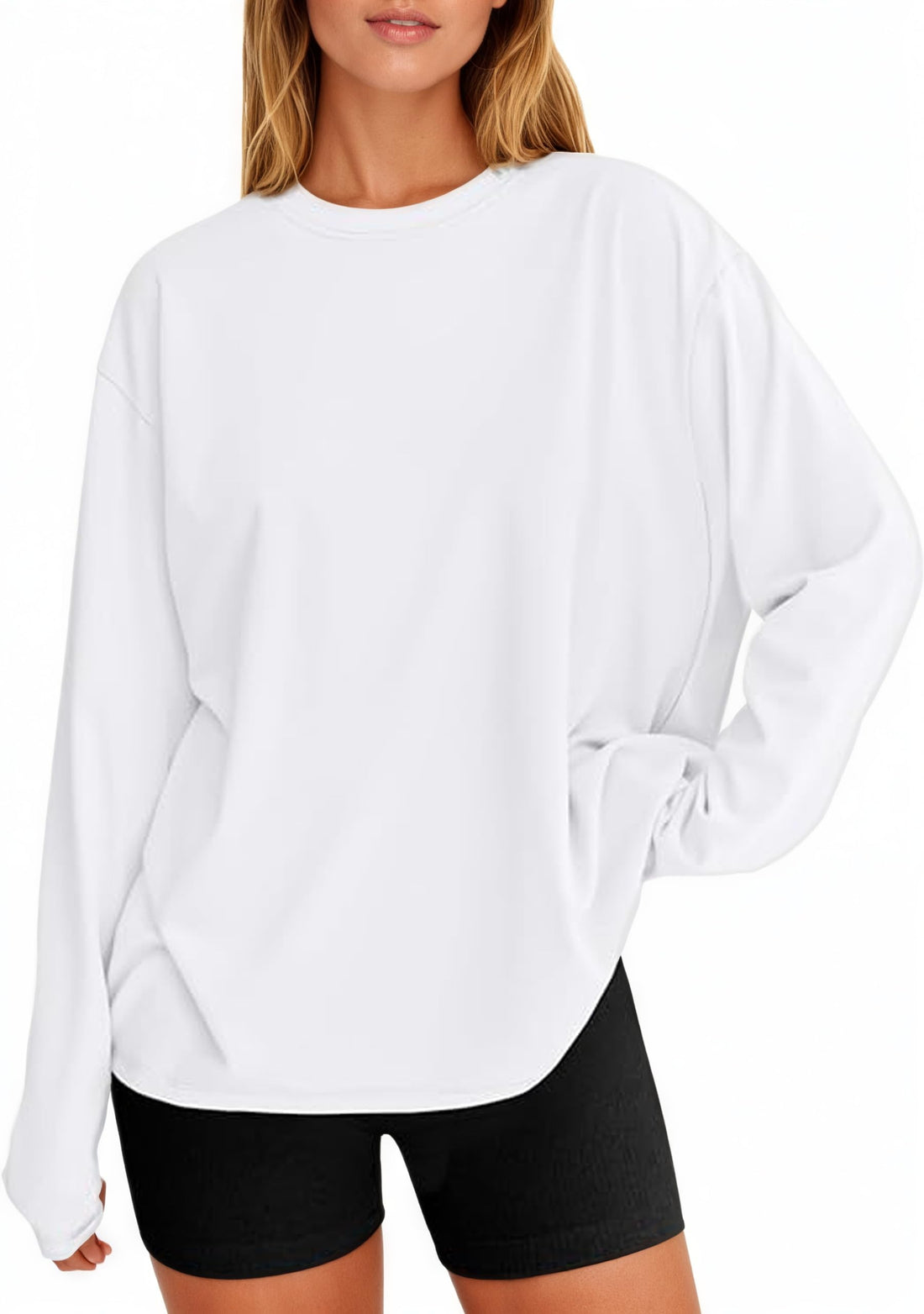 Women's Oversized Crew Neck Long Sleeve Baggy Top