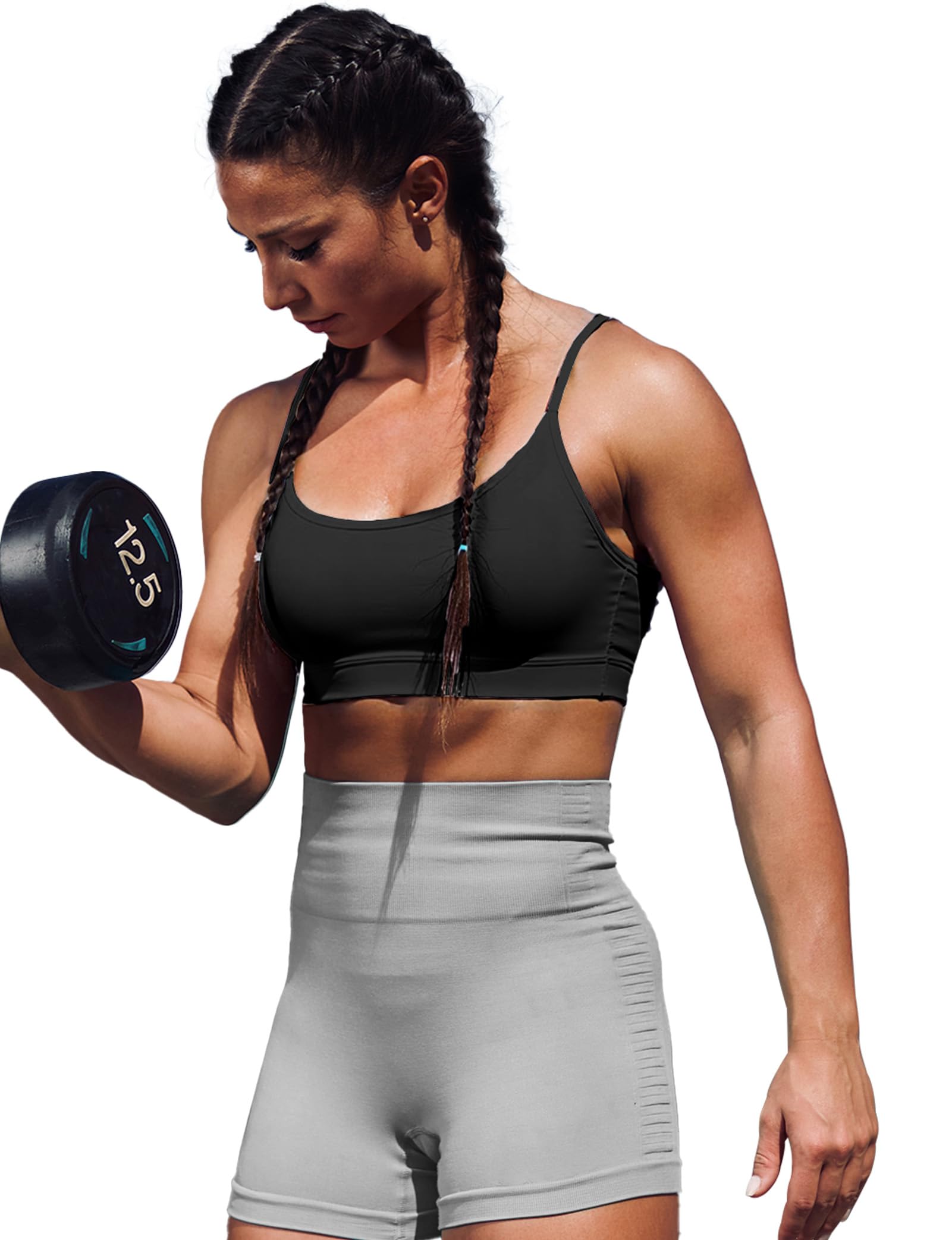Low-Impact Y-Back Sports Bra 2-Pack – Lightweight Racerback with Removable Pads