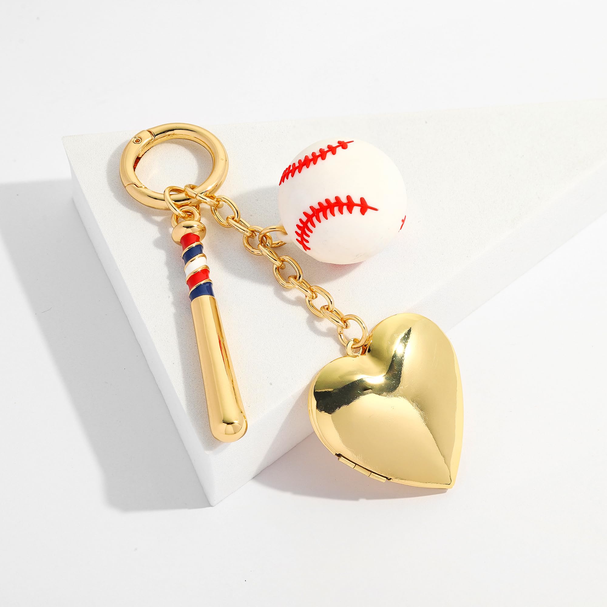 Sports Fan Keychain Bag Charm with Tennis Racket and Ball Design