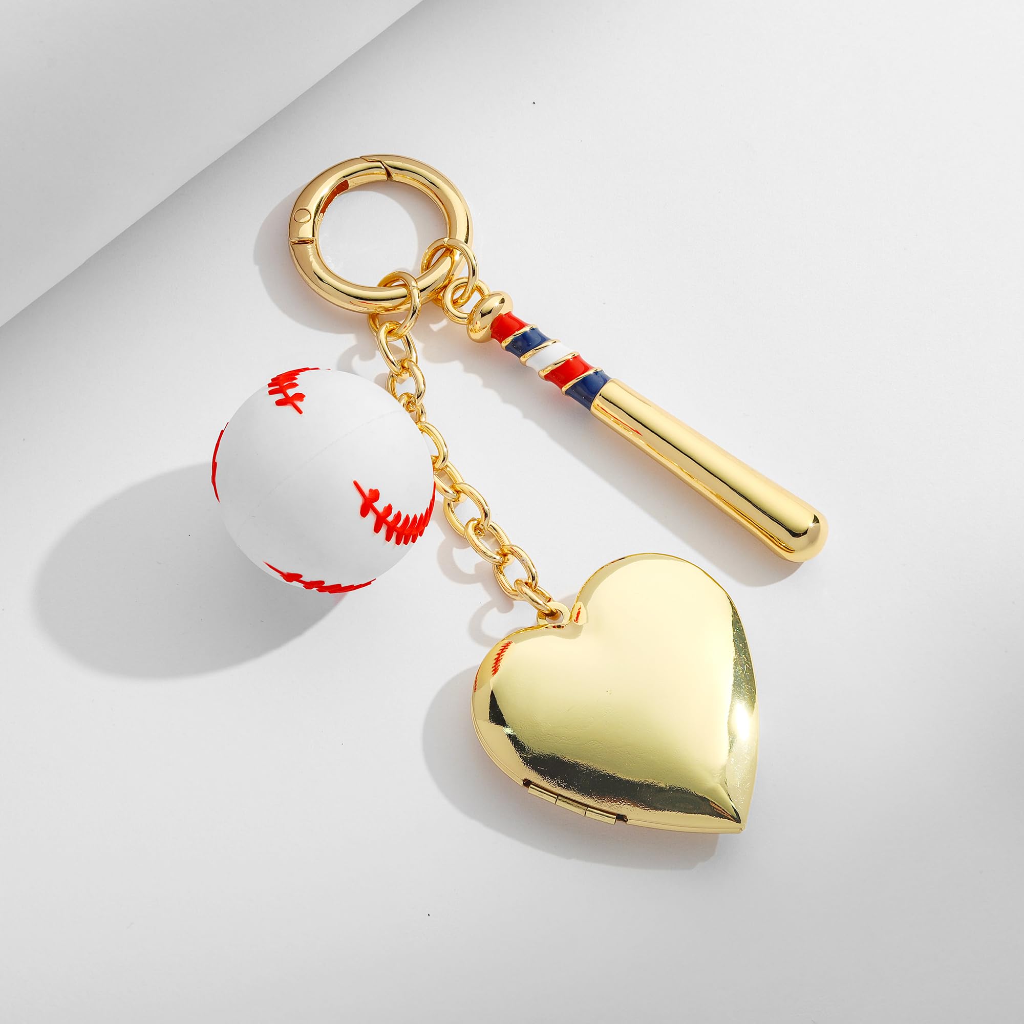 Sports Fan Keychain Bag Charm with Tennis Racket and Ball Design