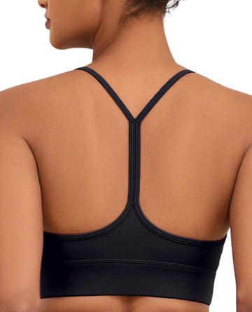 Women's Y-Back Sports Bra with Removable Pads for Low Impact Workout