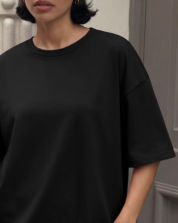 Women's Oversized Short Sleeve Crew Neck T-Shirt for Spring Summer