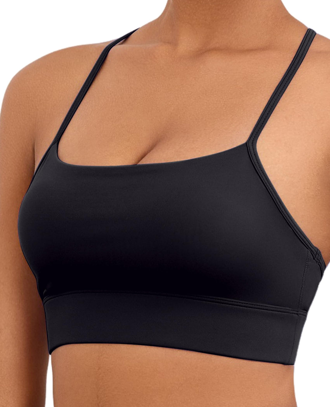 Women's Y-Back Sports Bra with Removable Pads for Low Impact Workout
