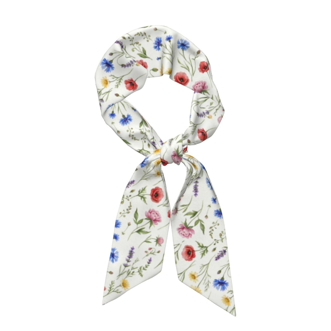 Women's Silky Long Thin Satin Scarf for Bags, Hair, and Neck