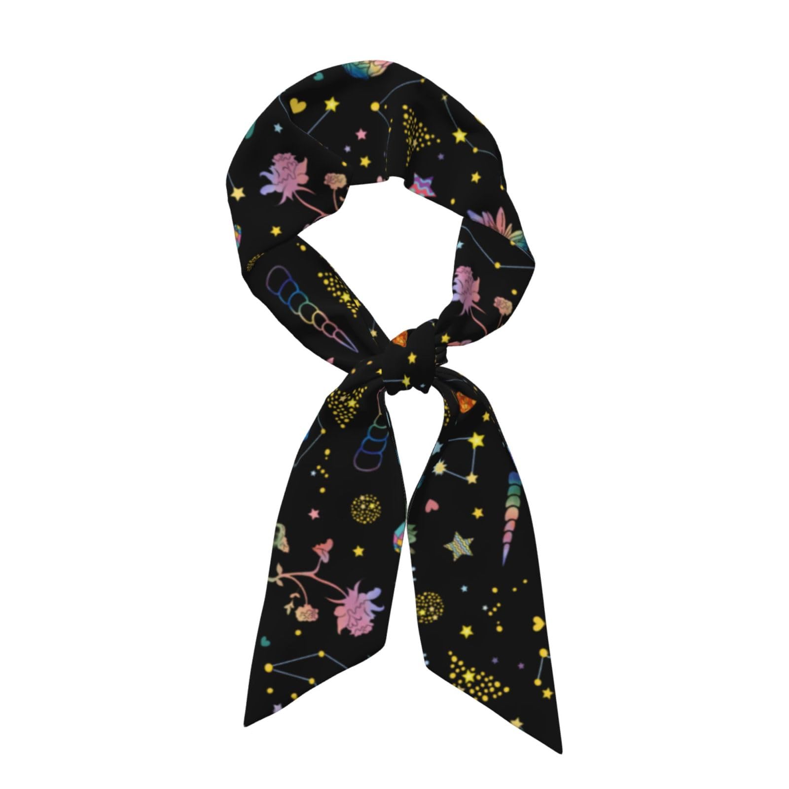 Women's Silky Long Thin Satin Scarf for Bags, Hair, and Neck