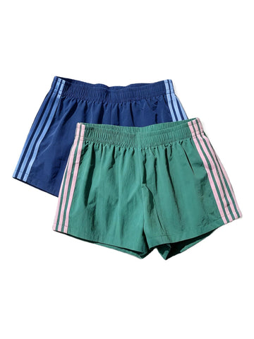 Women's 2-Pack Striped Wide Leg Athletic Shorts