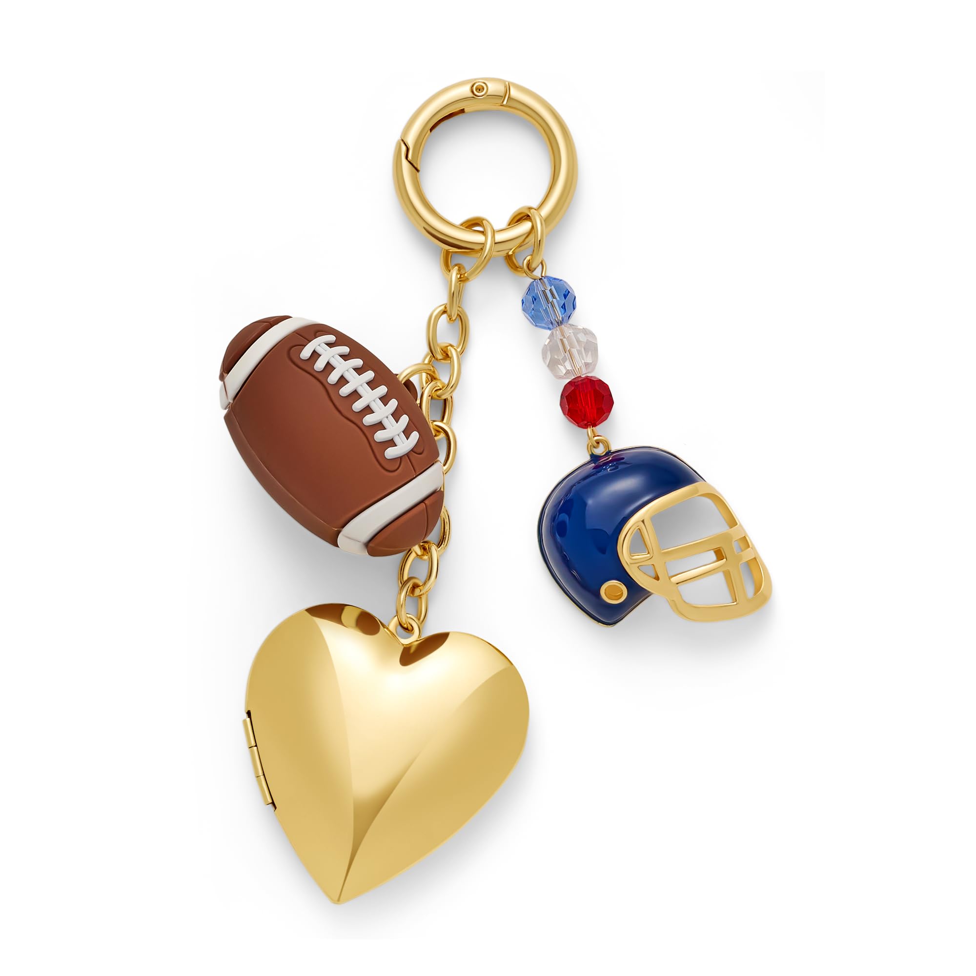Sports Fan Keychain Bag Charm with Tennis Racket and Ball Design