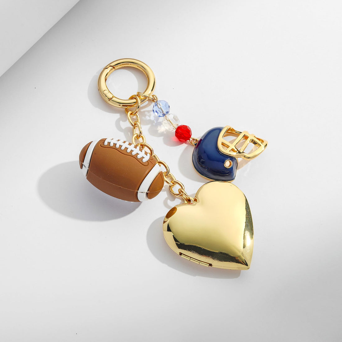 Sports Fan Keychain Bag Charm with Tennis Racket and Ball Design