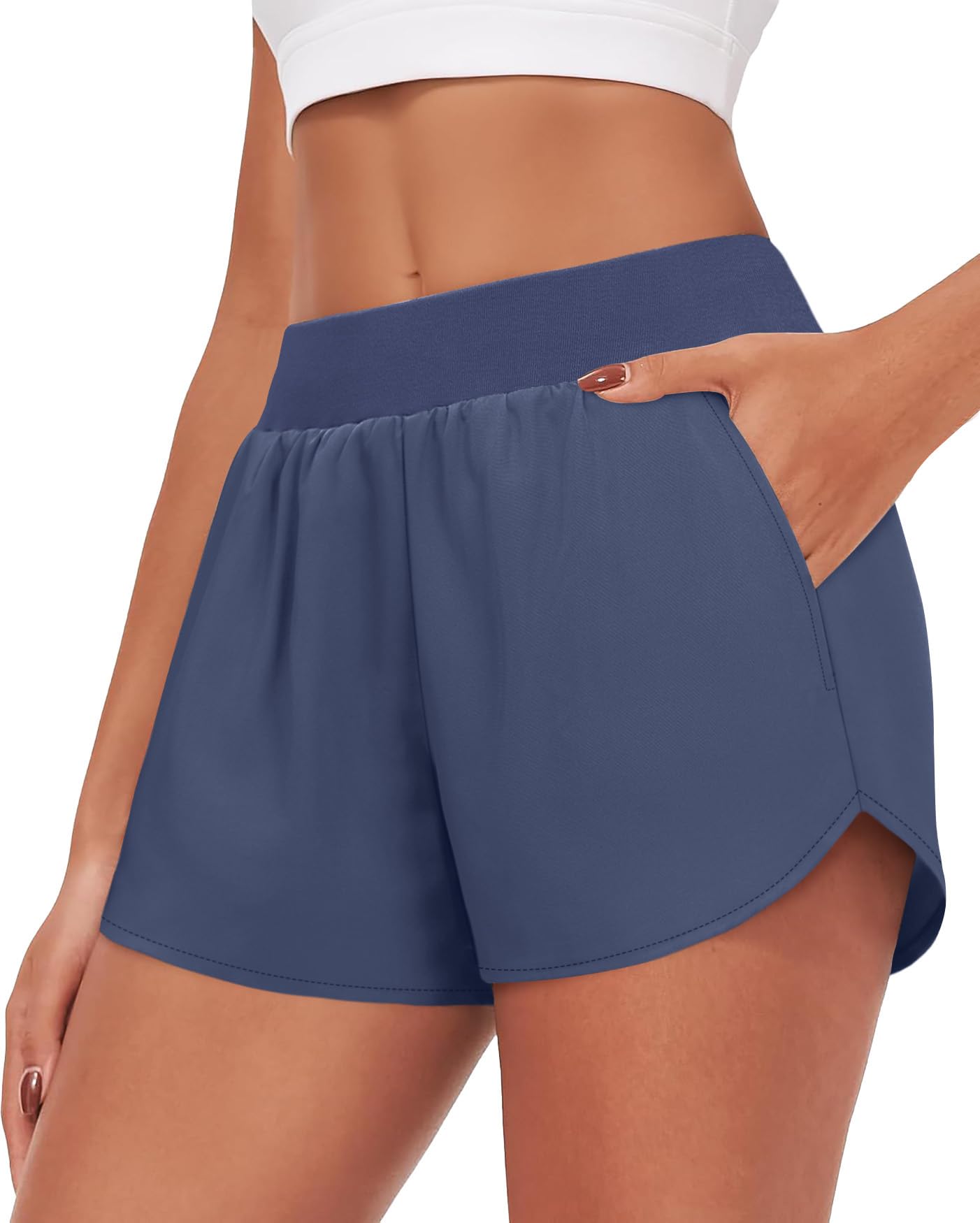 Women's 3-Inch Athletic Running Shorts with Liner and Pocket