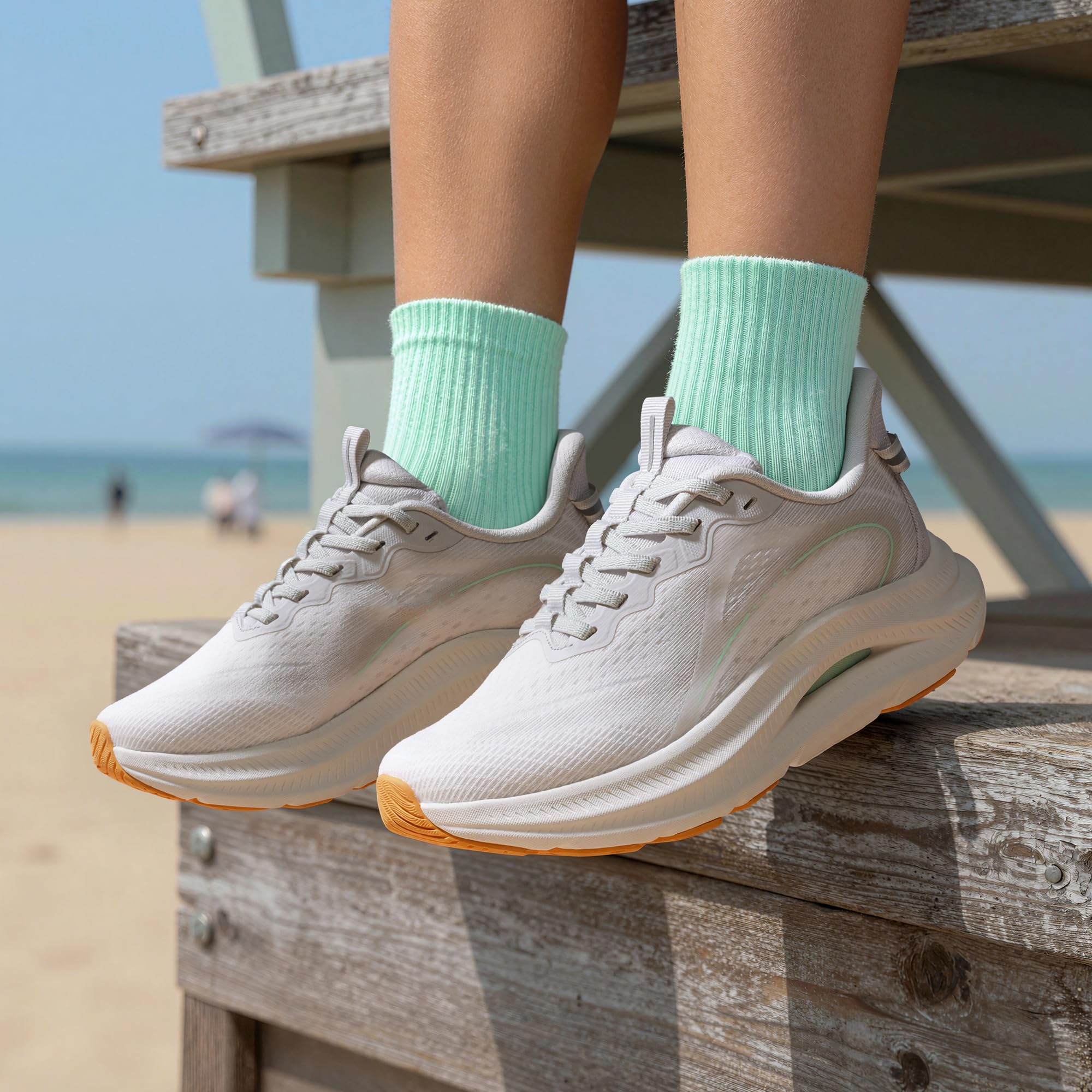 Women's Slip-On Stability Support Walking Sneakers with Dual-Density Cushioning