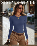 Women‘s  Long Sleeve Crew Neck Slim Fit Tops