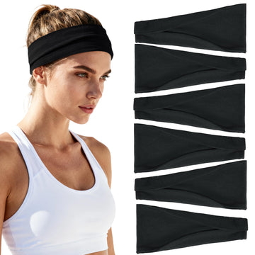 Women's 6-Pack Non-Slip Workout Headbands