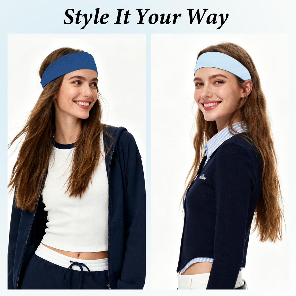 Women's 6-Pack Non-Slip Workout Headbands