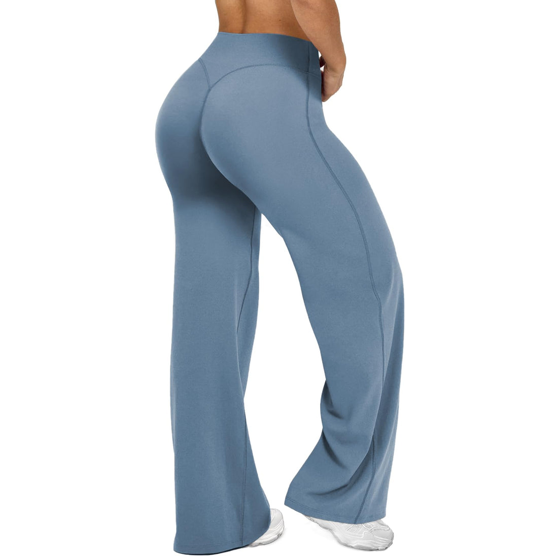 Women's High Waisted Wide Leg Yoga Pants with Straight Leg Cut