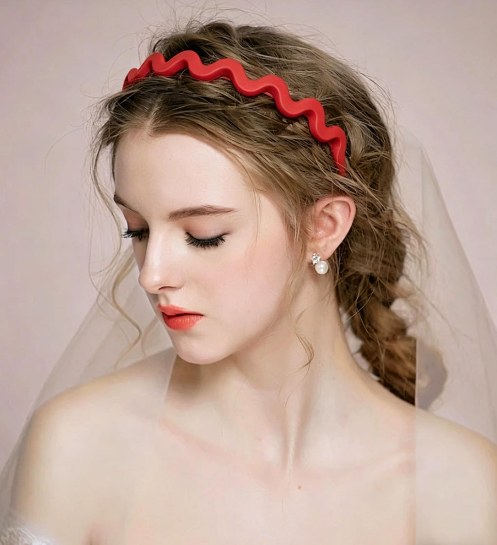 Women's Non-Slip Zig Zag Plastic Headbands with Teeth