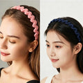 Women's Non-Slip Zig Zag Plastic Headbands with Teeth