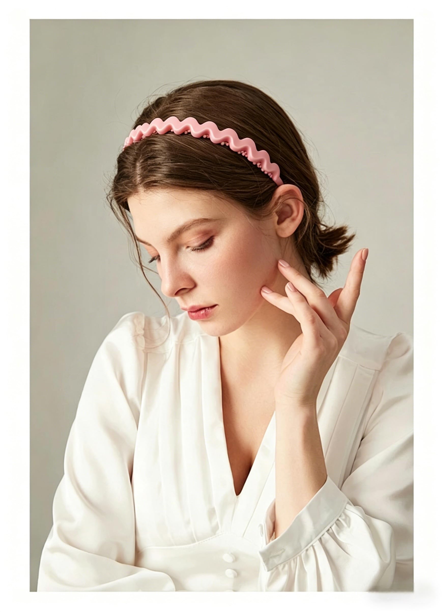 Women's Non-Slip Zig Zag Plastic Headbands with Teeth