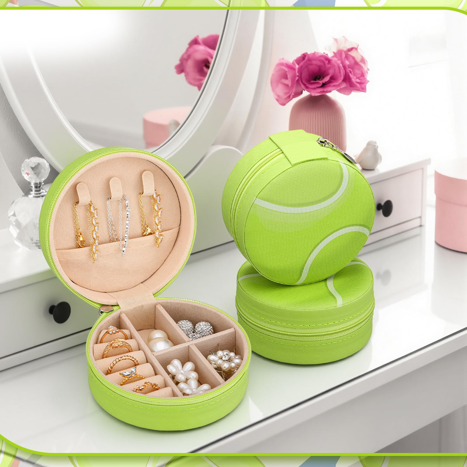 Tennis Themed Jewelry Boxes for Travel and Party Favors