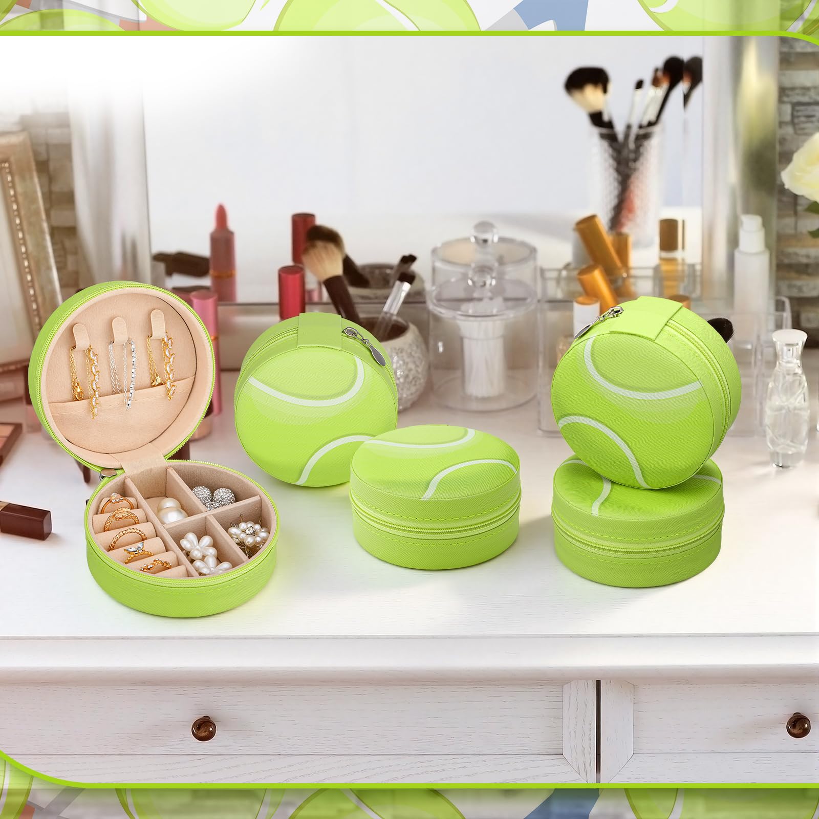 Tennis Themed Jewelry Boxes for Travel and Party Favors