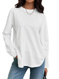 Women's Oversized Long Sleeve Crew Neck Tunic Top